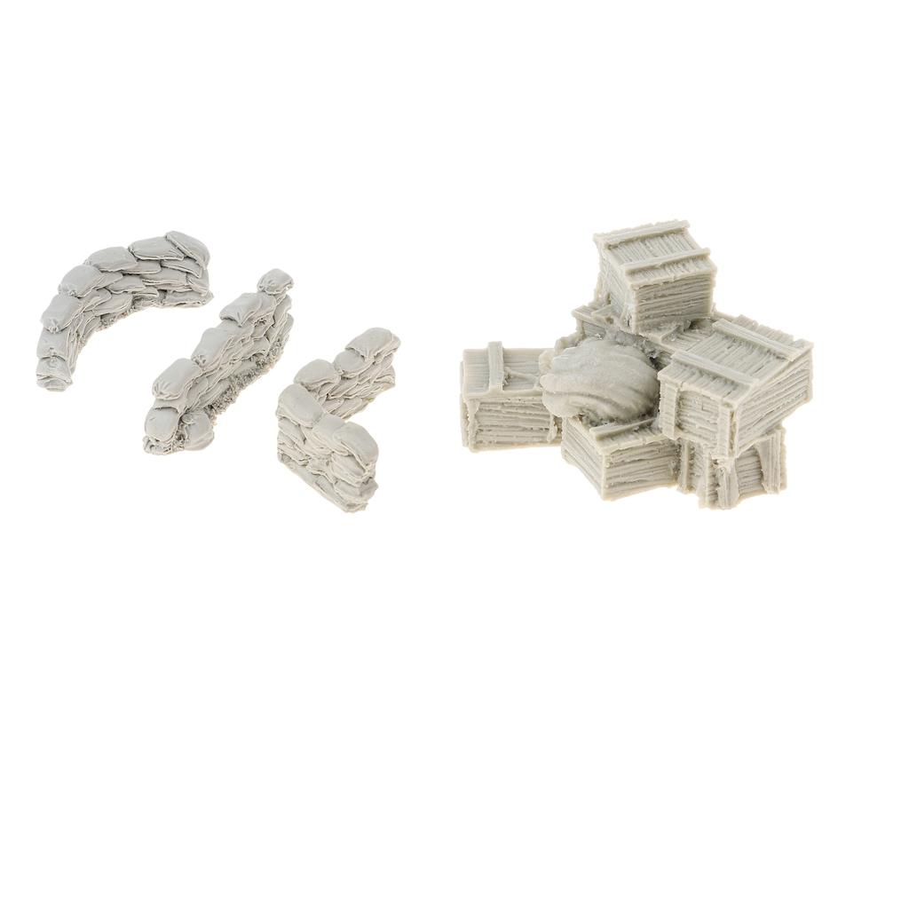 1/35 Resin Figure Resin Boxes and Bags Model Sandbag Walls Combination