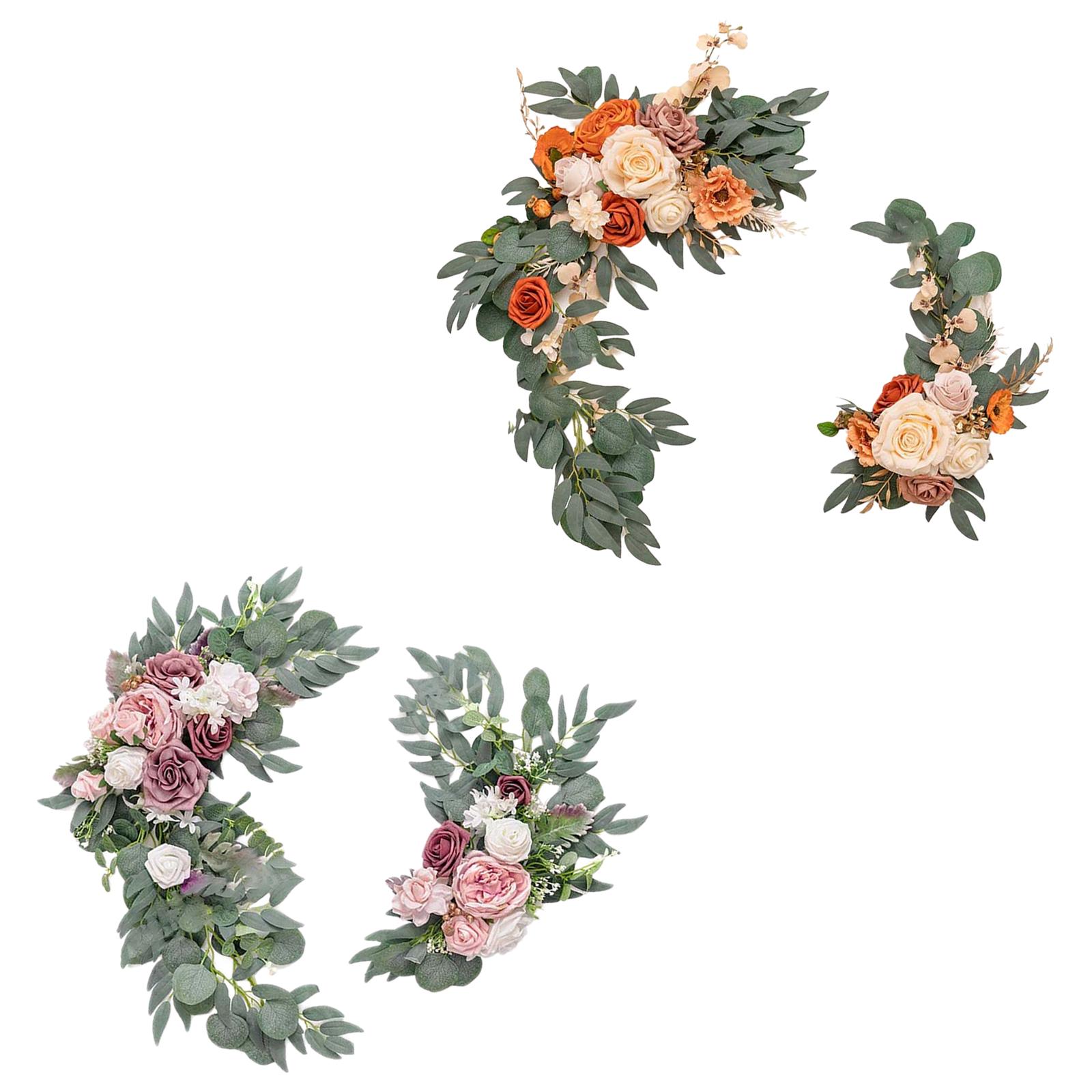Artificial Flower Swag Hanging for Party  Pink Purple Orange Pink 