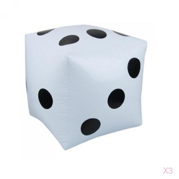 2pcs White Big Inflatable Dice Pool Toy Party Favours