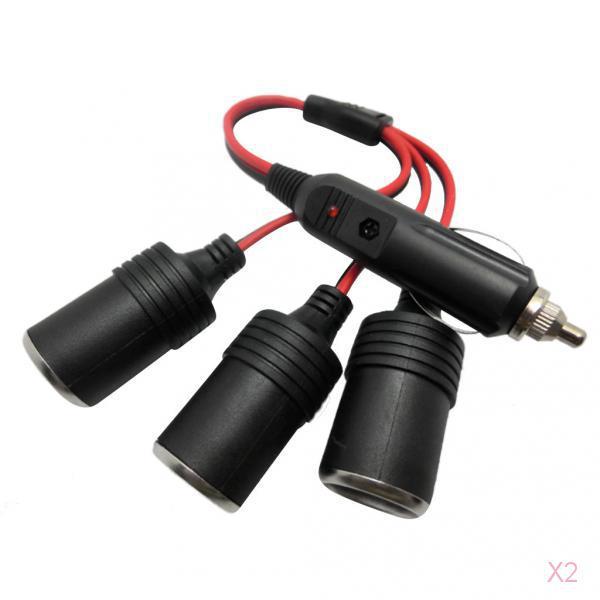 Car Charger Vehicle Cigarette Lighter Adapter Splitter Sockets
