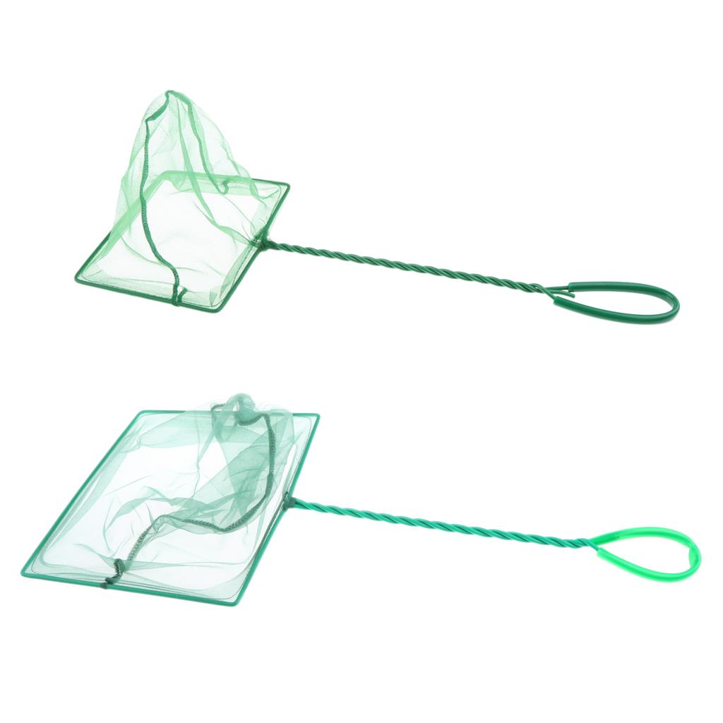 2x Aquarium Fish Tank Fish Net Coldwater Marine Netting  10 & 6 inches
