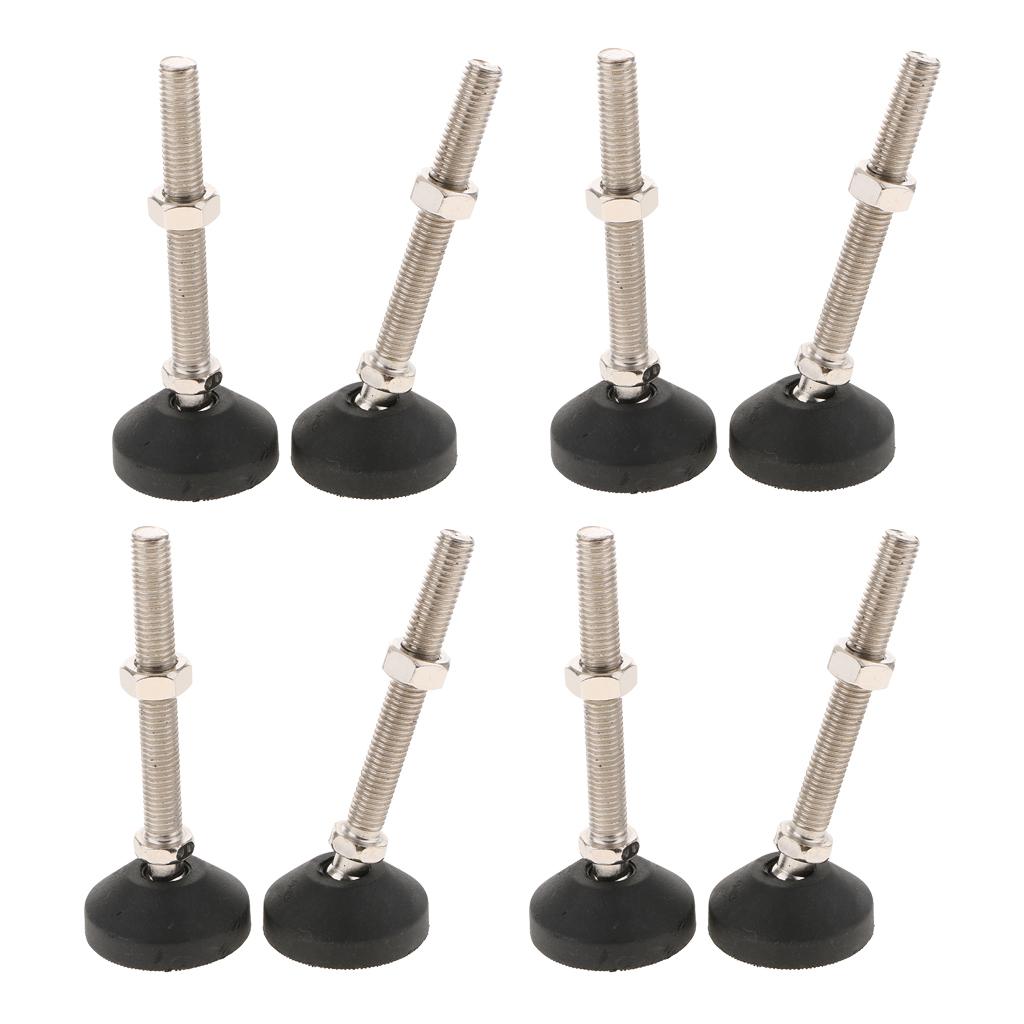 8PC Height Adjustable Furniture Glides Levelling Feet Workbench 50mm ...