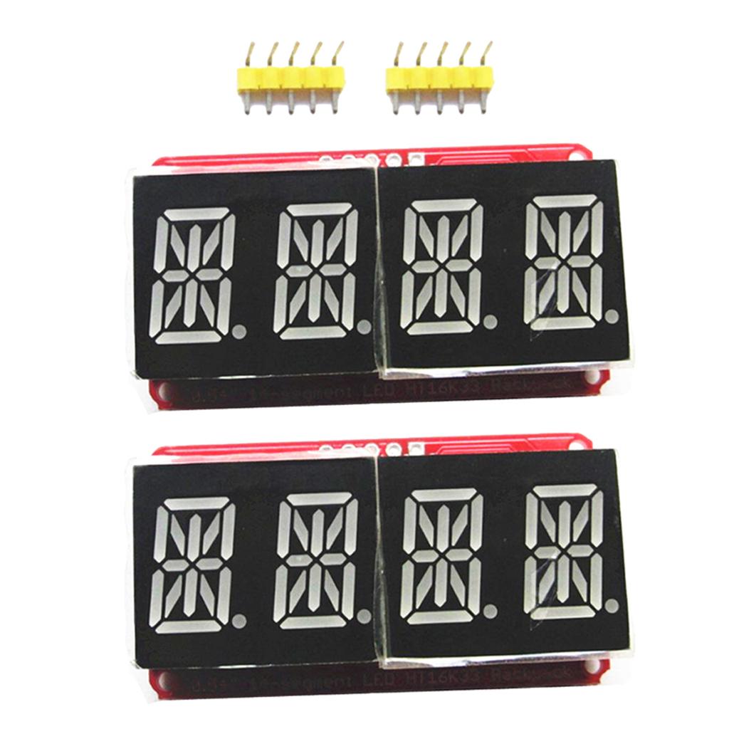 2x0.54" 4 bit Digital LED Display Module I2C Interface    Red Yellow
