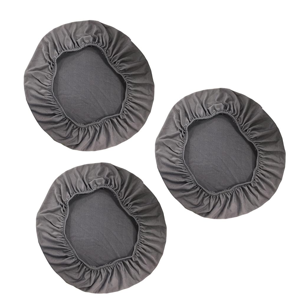 3 Pack Elastic Chair Seat Cover Wedding Dining Room Chair Slipcover Gray