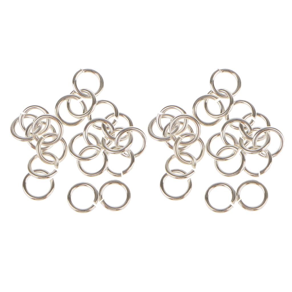 80pcs Silver Jump Rings DIY Jewelry Bracelets Connecting Rings Accessory