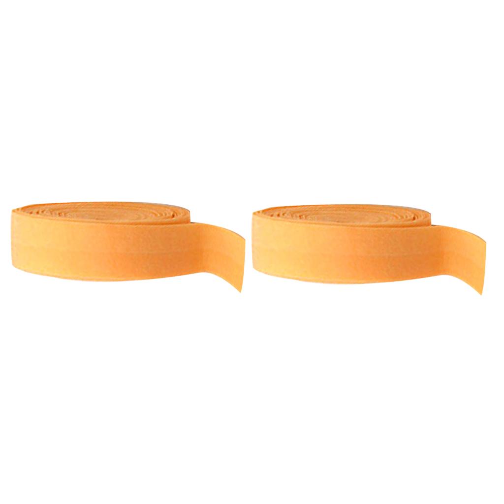 2x Yellow Elastic Flat Bias Binding Tape Craft Clothing Sewing Braided Rope