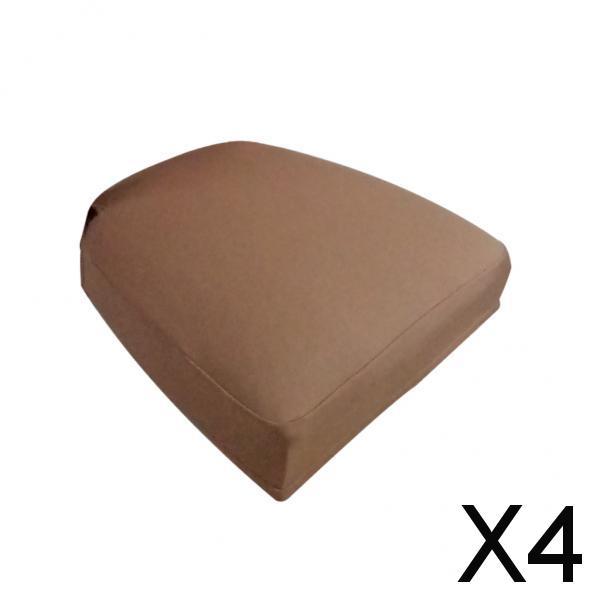 4xStretch Wedding Dining Room Chair Seat Cover with Locking Buckle Coffee
