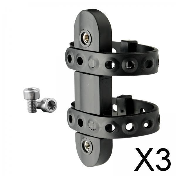 3xMTB Bike Bicycle Water Bottle Cage Holder Adapter Handlebar Bracket Mount
