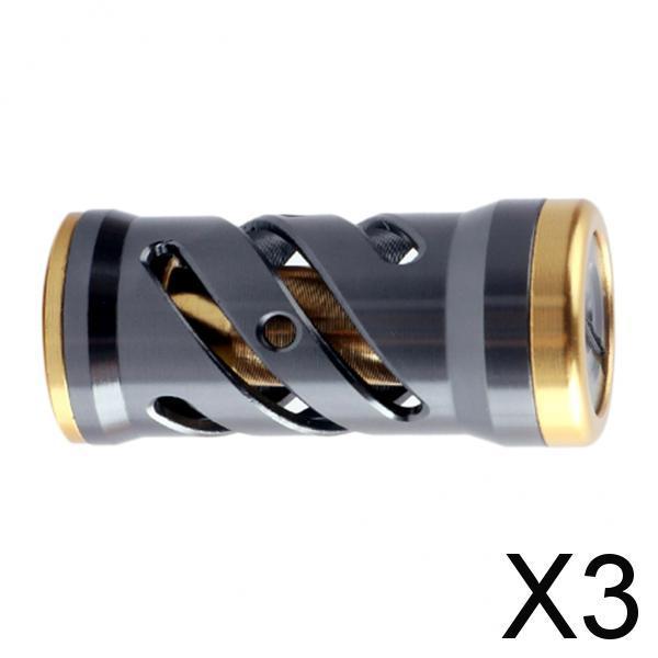 3xFishing Reel Handle Metal Power Knob Grip Reel Replacement Part Silver Gold