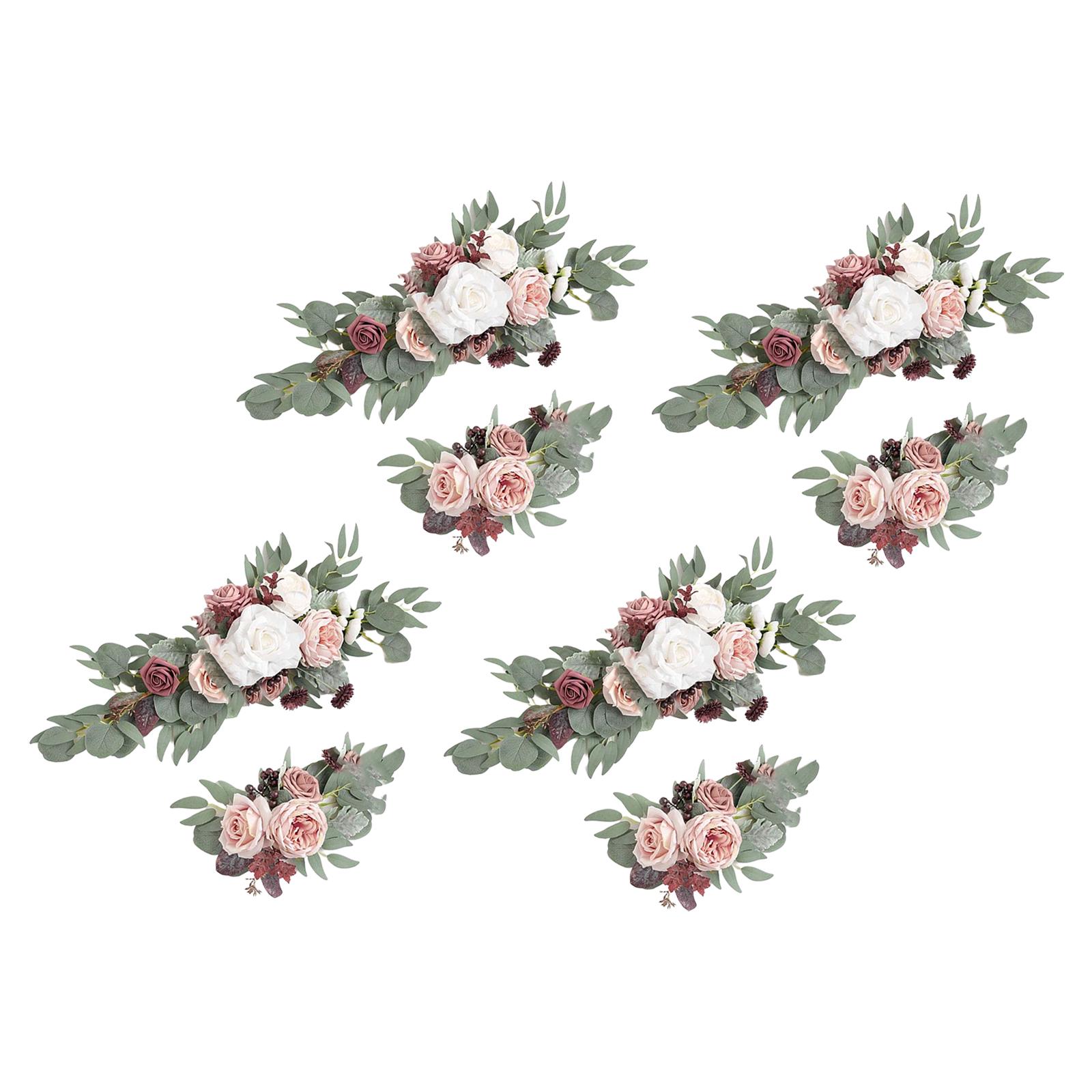 Flower Swag Green Leaves Hanging for Party  4 White Pink Purple