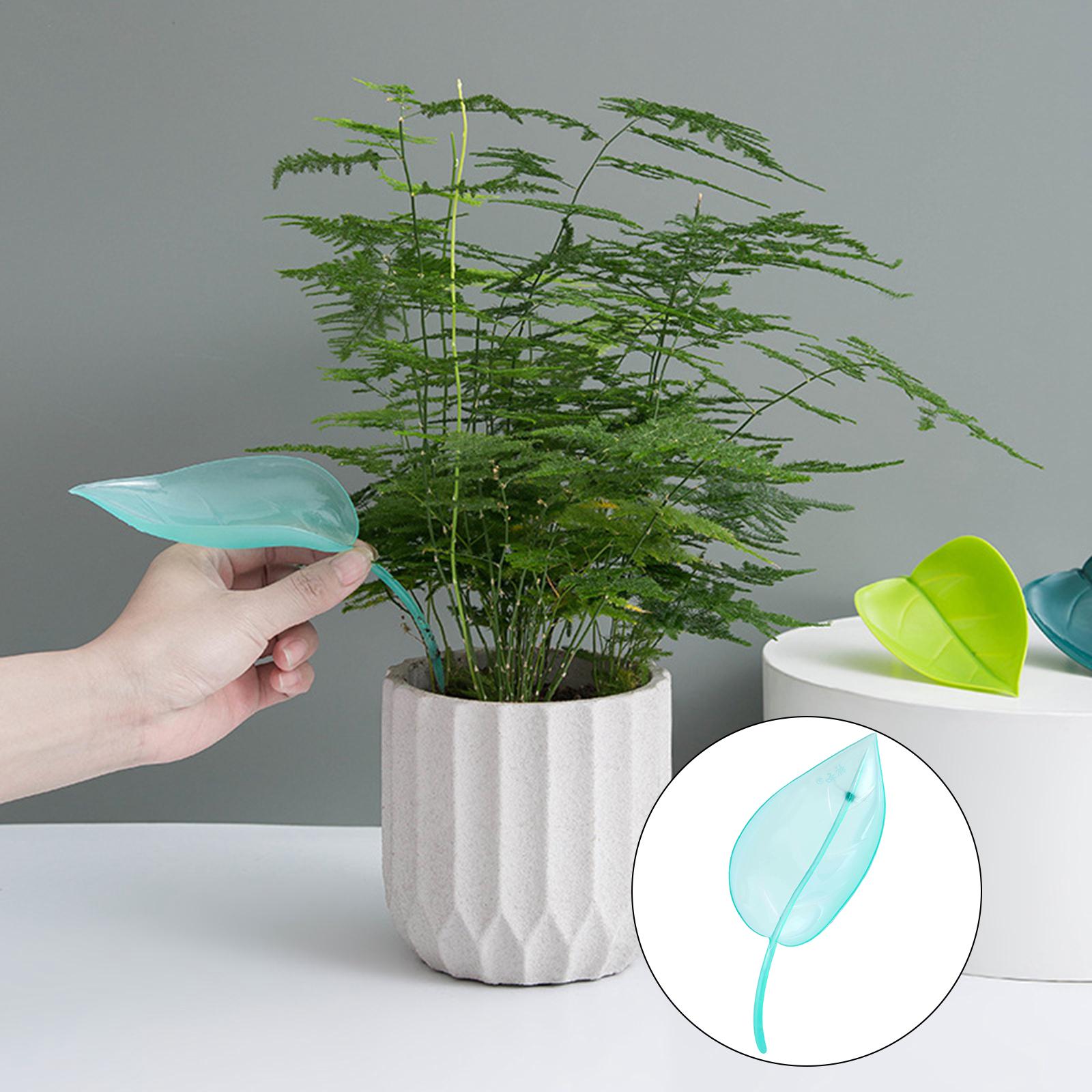 90x Leaf Shape Plant Pot Watering Funnel Home Garden Spikes Dark Blue