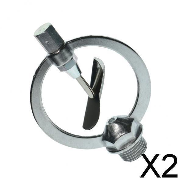 2x360 Rotating Water Sprayer Lawn Grass Sprinkler Head Garden Watering Tool