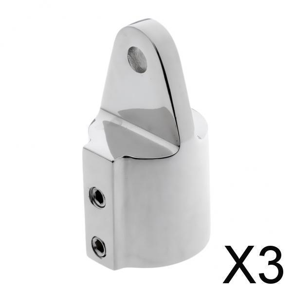 3xEye End Cap Bimini Top Fitting Hardware 1'' 316 Marine Stainless Steel