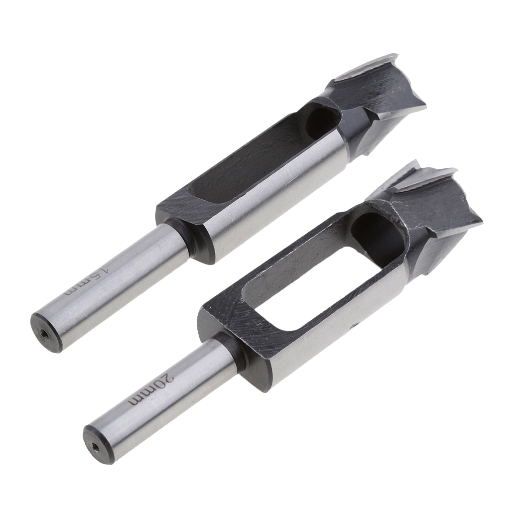2PCS Tapered Snug Plug Cutters 13MM 1/2 Inch Shank 15mm+20mm