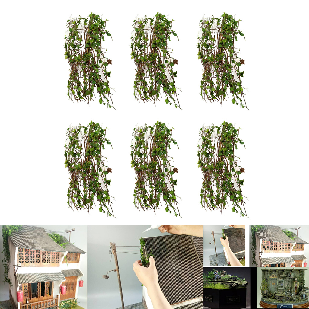 6x Miniature Model Vine Scene Simulated Model DIY Miniature Scene Material 