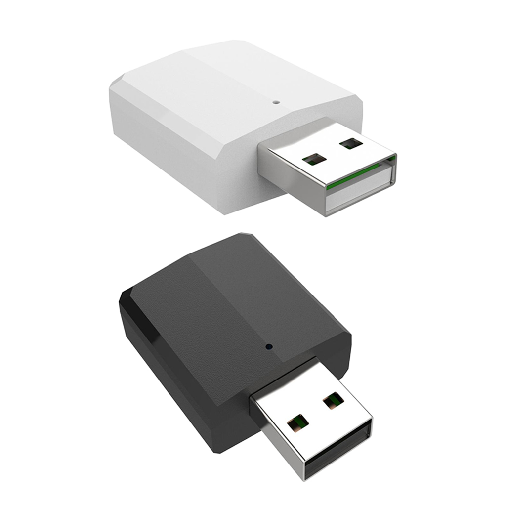 Bluetooth 5.0 USB Bluetooth Adapter Audio Receiver Transmitter White & Black