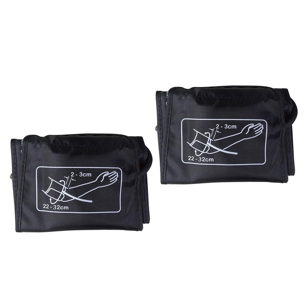 2Pcs Blood Pressure Cuff Arm Sphygmomanometer Oxford Nylon Sleeve 22-32cm