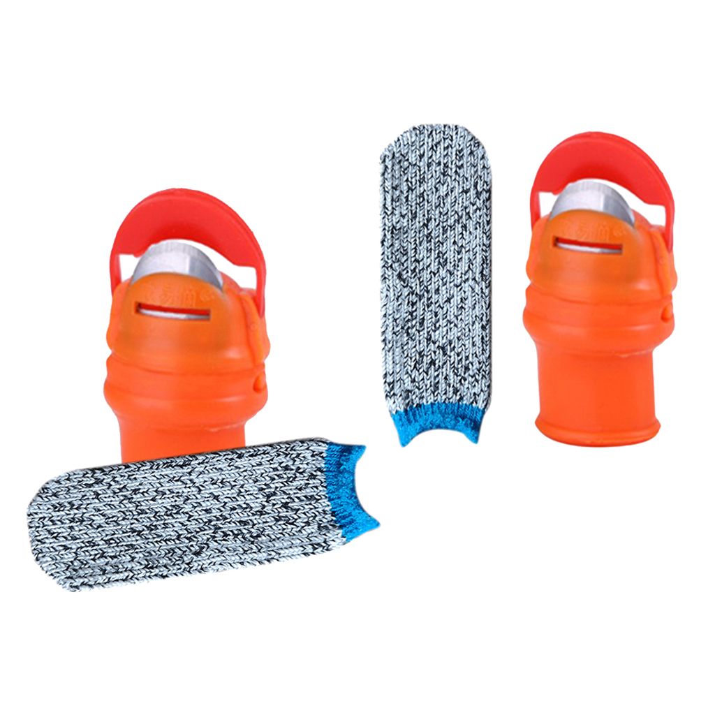 2x Garden Silicone Thumb Knife Harvesting Plant (with Anti-Cut Finger Cover)