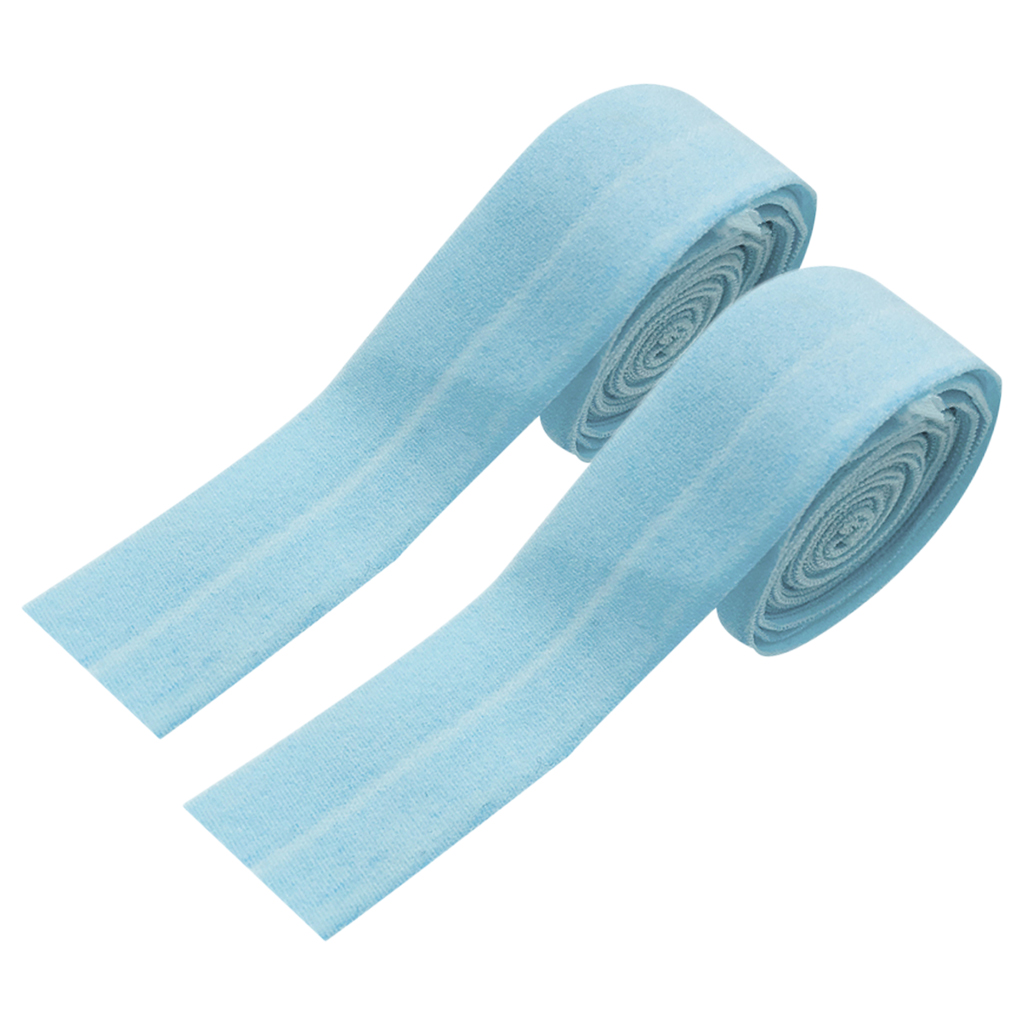 2x Blue Elastic Flat Bias Binding Tape Craft Clothing Sewing Braided Rope