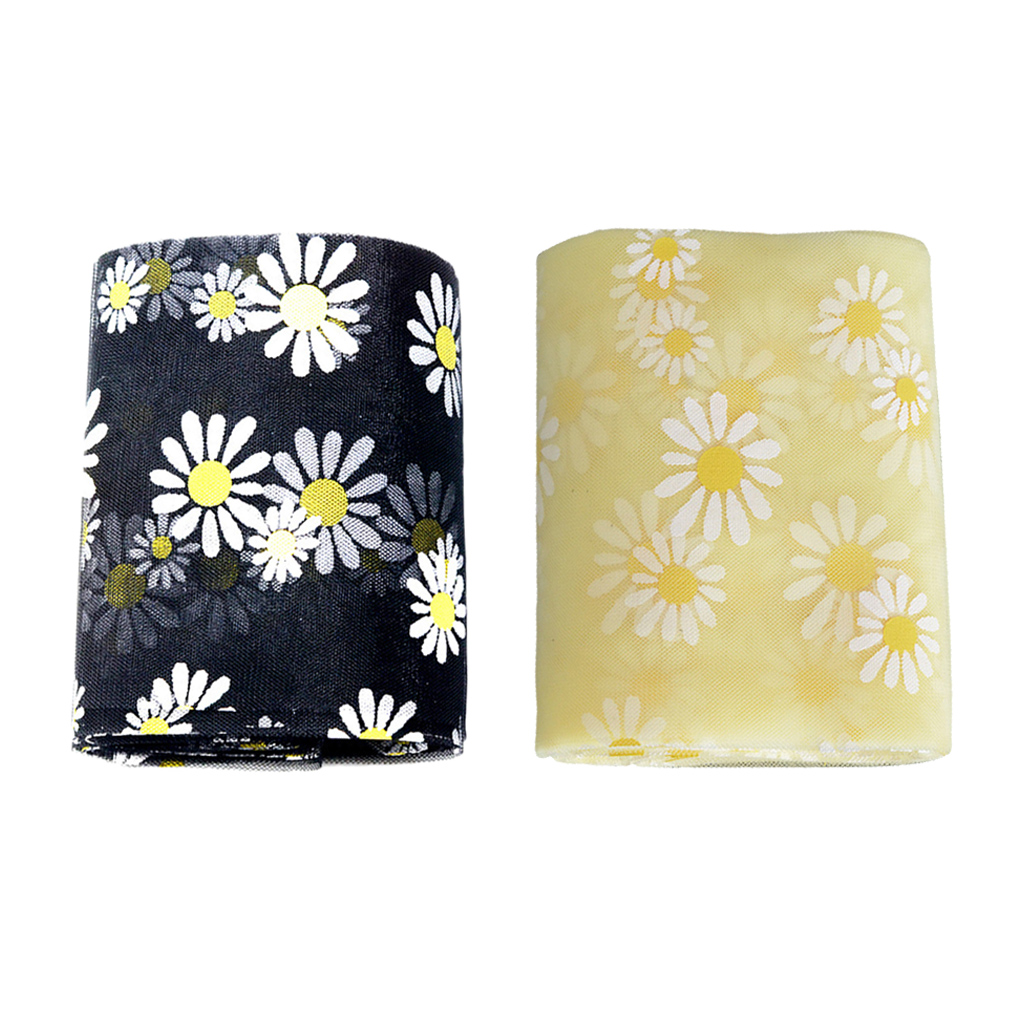 5 Meters Lace Flower Fabric Yellow+Black