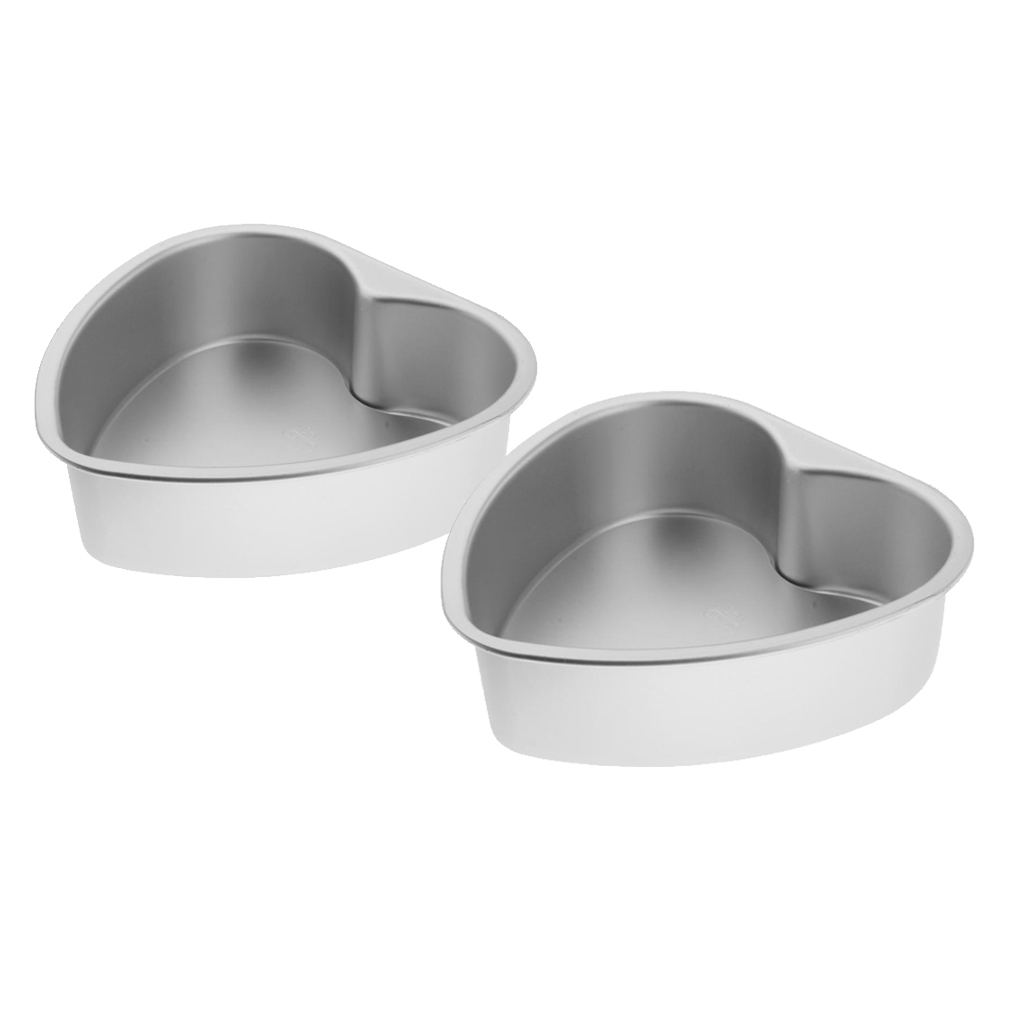 2x NonStick Springform Cake Tin Removable Bottom Heart Cake Mold Bakeware