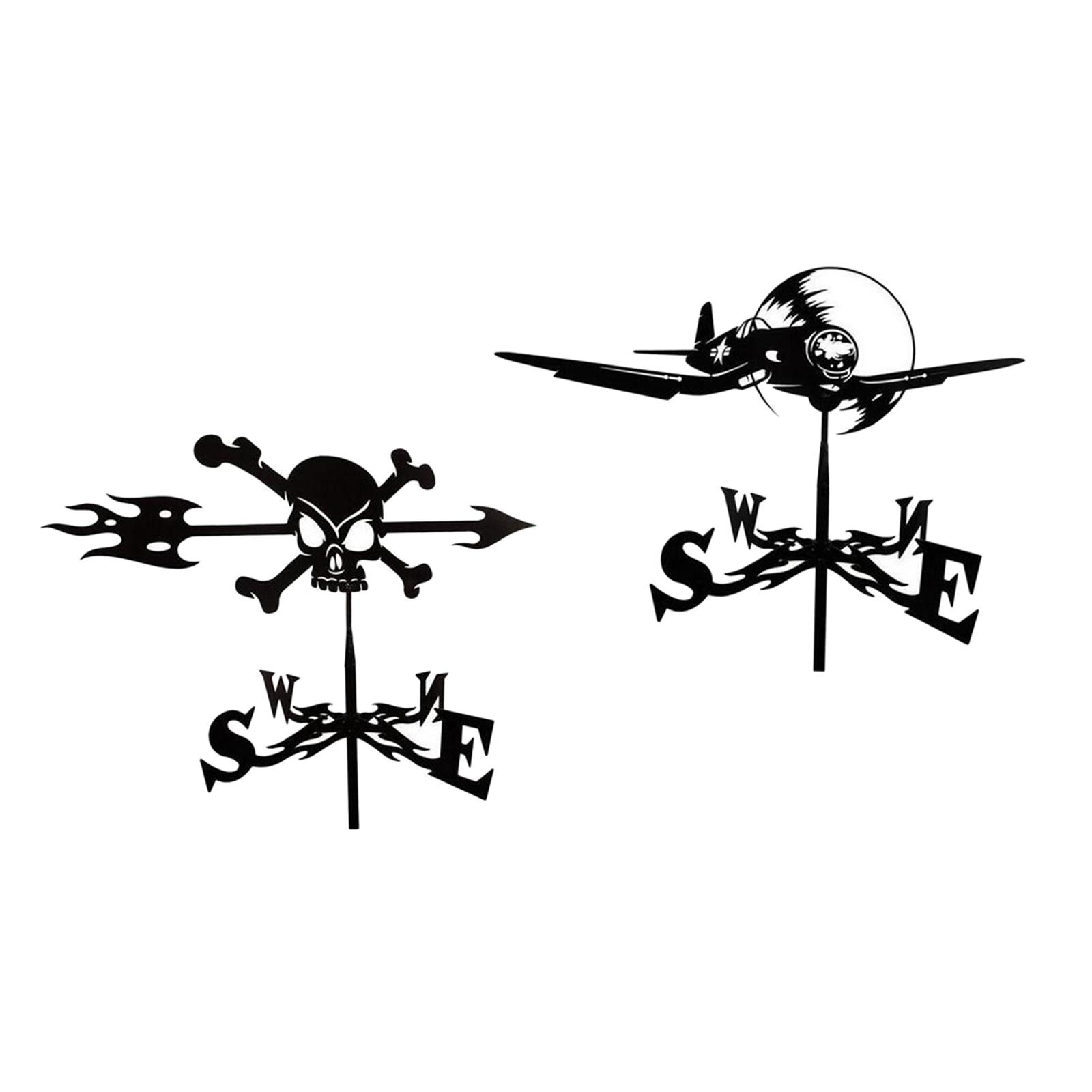 2x Weather Vane Yard Wind Direction Indicator Kit Bracket Weathervane