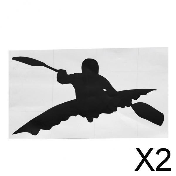 2xKayak Paddle Canoe Car Sticker Decal Kayaking Water Sports Boating Canoeing