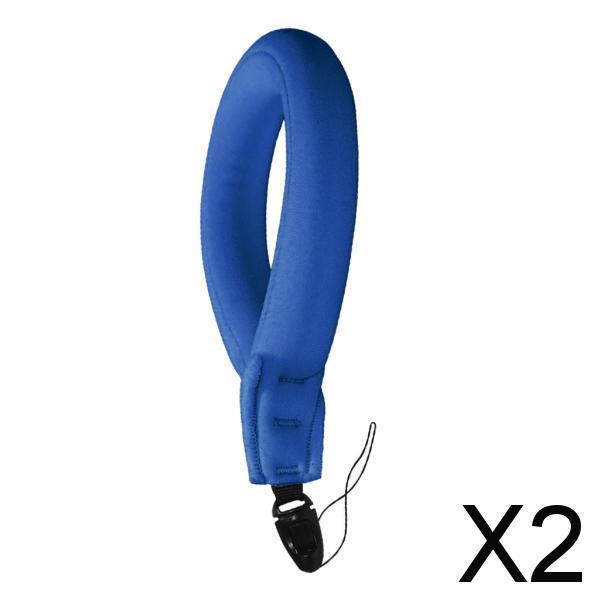 2xWaterproof Camera Floating Wristband Strap for Scuba Diving Swiming Blue