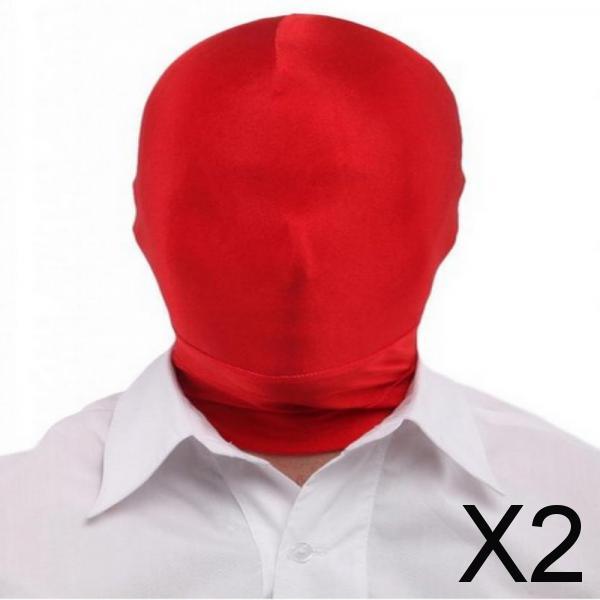 2xhalloween party   Spandex zentai costume All Mask/Hood Red