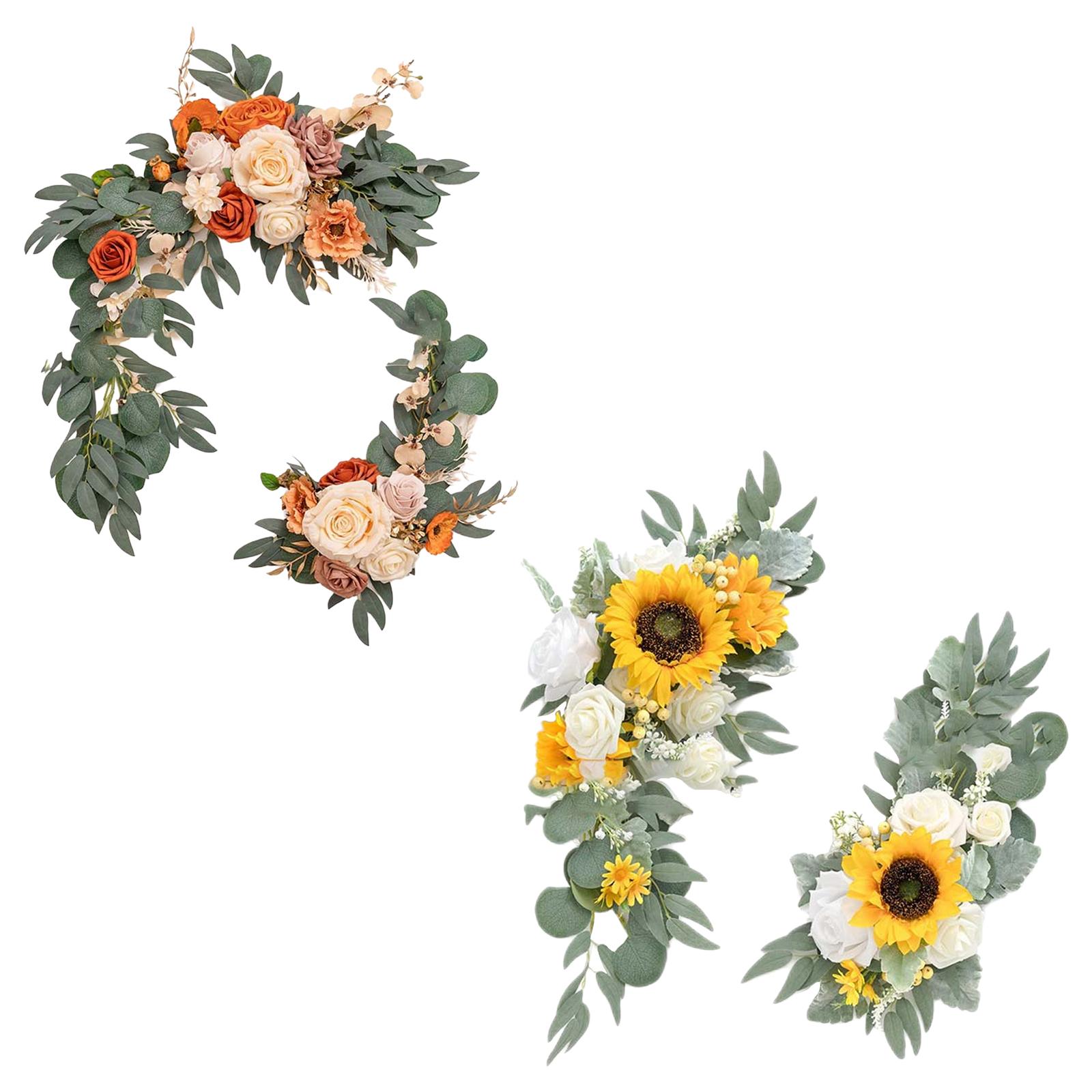 Artificial Flower Swag Hanging for Party  Orange Pink Yellow