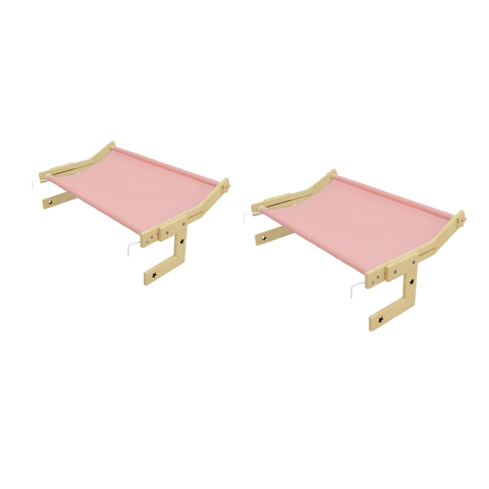 2Pcs Cat Window Perch Hanging Bed Washable Space Saving