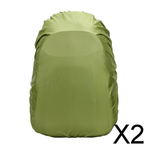 2x Backpack Rain Cover Camping Hiking Rucksack Protector 35L Green