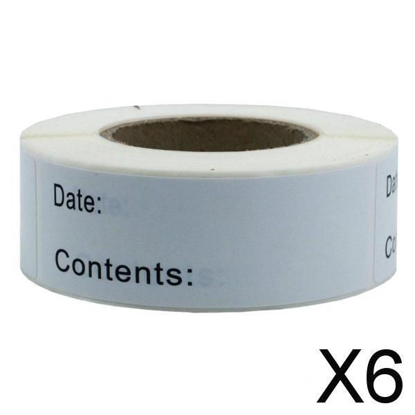 6x125pcs Freezer Refrigerator Food Storage Labels Adhesive Stickers