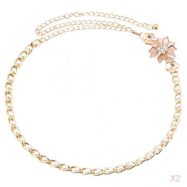 Women Wedding Bridal Diamante Olivet Waistband Dress Waist Chain Belt