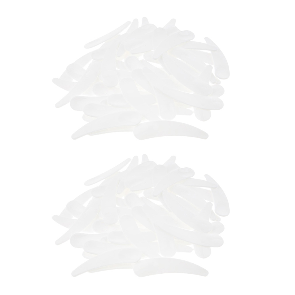 100X PP Curved Cosmetic Spoons Spatula Makeup Mask  Spoons Makeup Tools