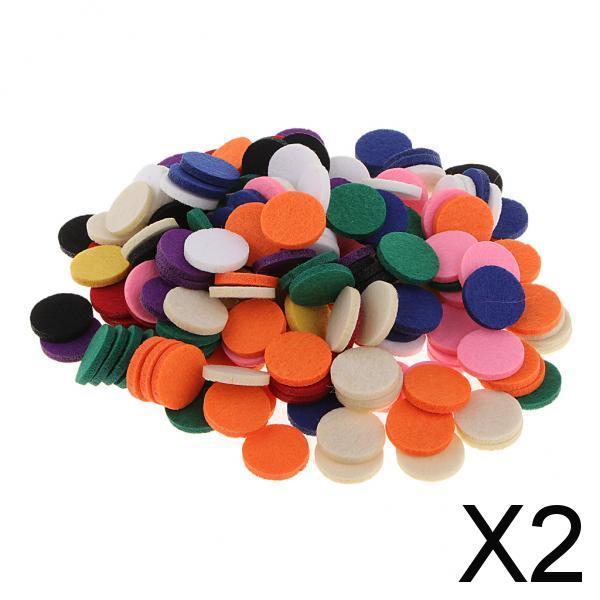 2x200Pcs 21mm Aromatherapy Essential Oil Diffuser Locket Refill Pads mixed