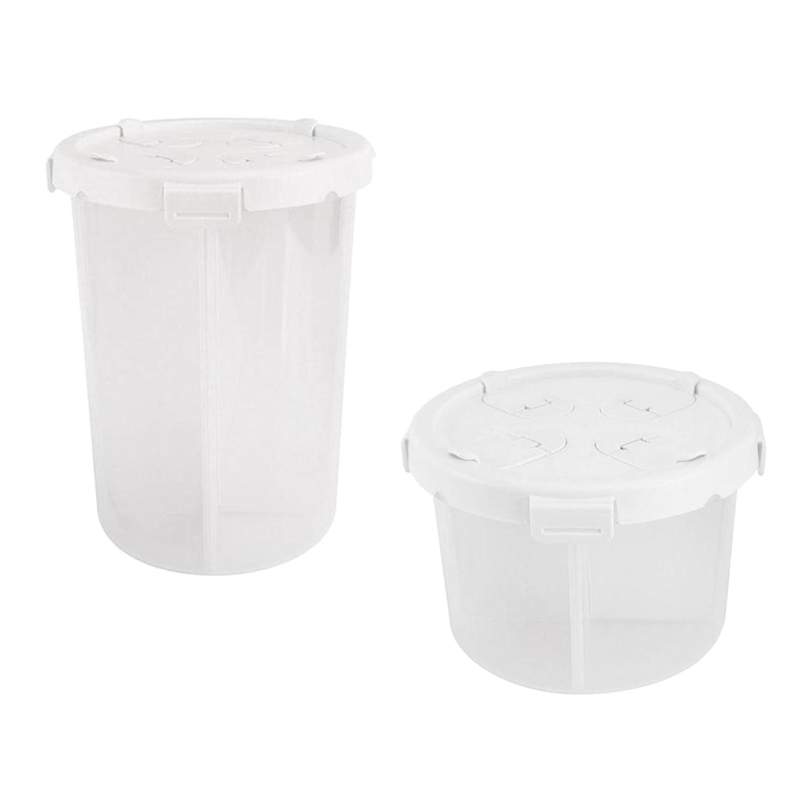 Food Storage Container with Compartment Kitchen Tool White 3600ml+1800ml