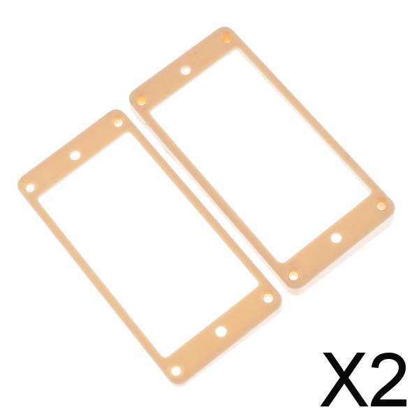 2xHumbucker Pickups Frames Mounting Rings for LP Electric Guitar Cream