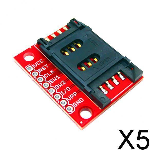 5xElectronic Components Development Board Module SIM Card Socket Breakout