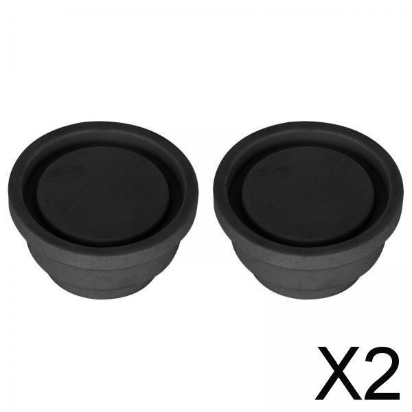 2x2 Pieces Inground Pool Ladder Rubber Bumpers Ladder End Caps Replacement Black