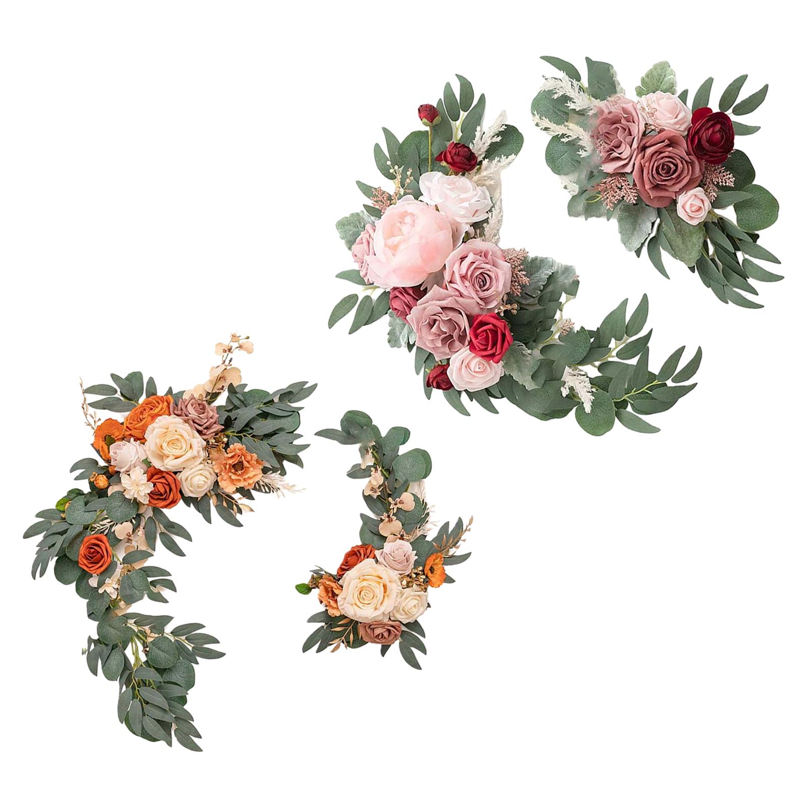 Artificial Flower Swag Hanging for Party  Orange Pink Pink Red