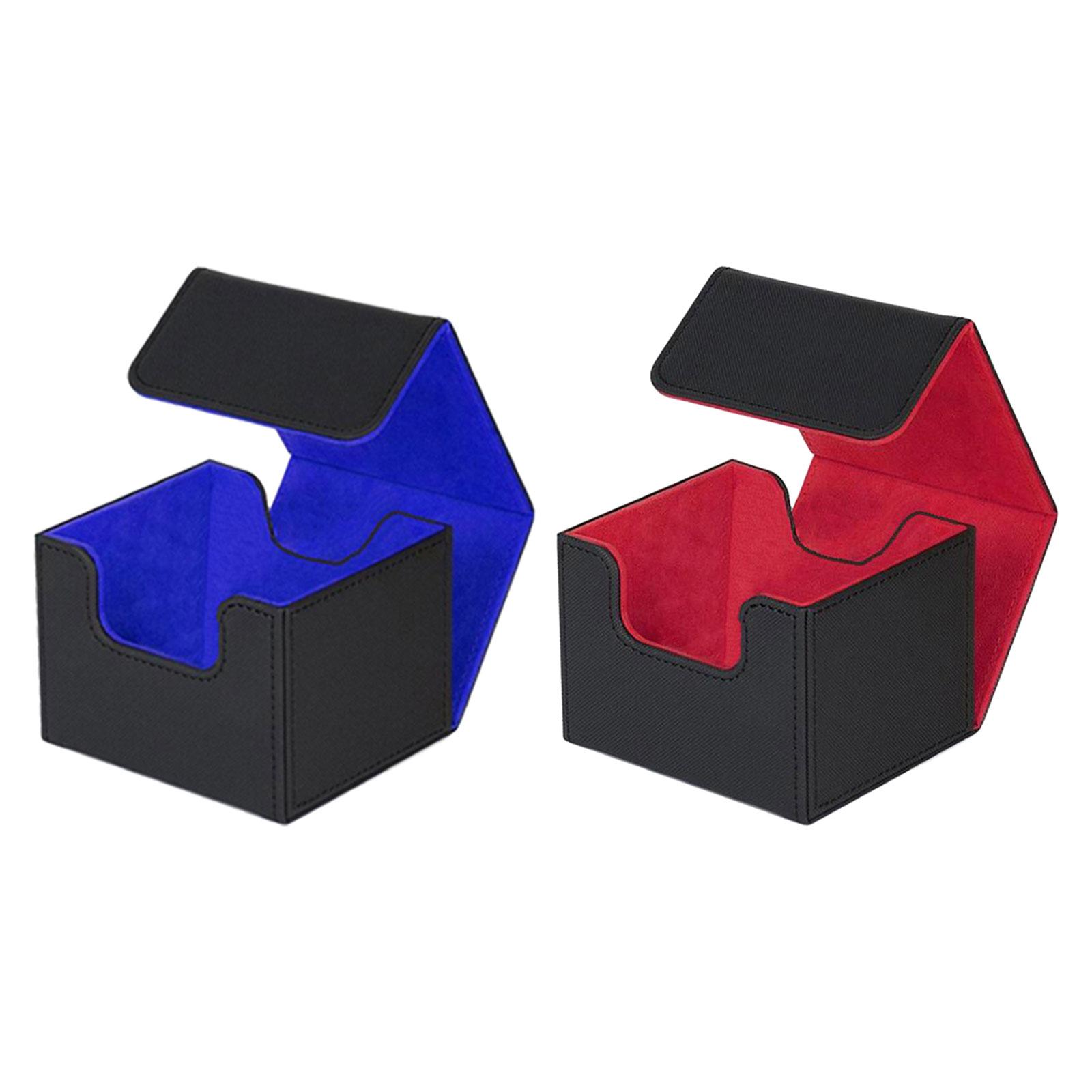 2Pieces Card Deck Box Game Card Case Red and Blue