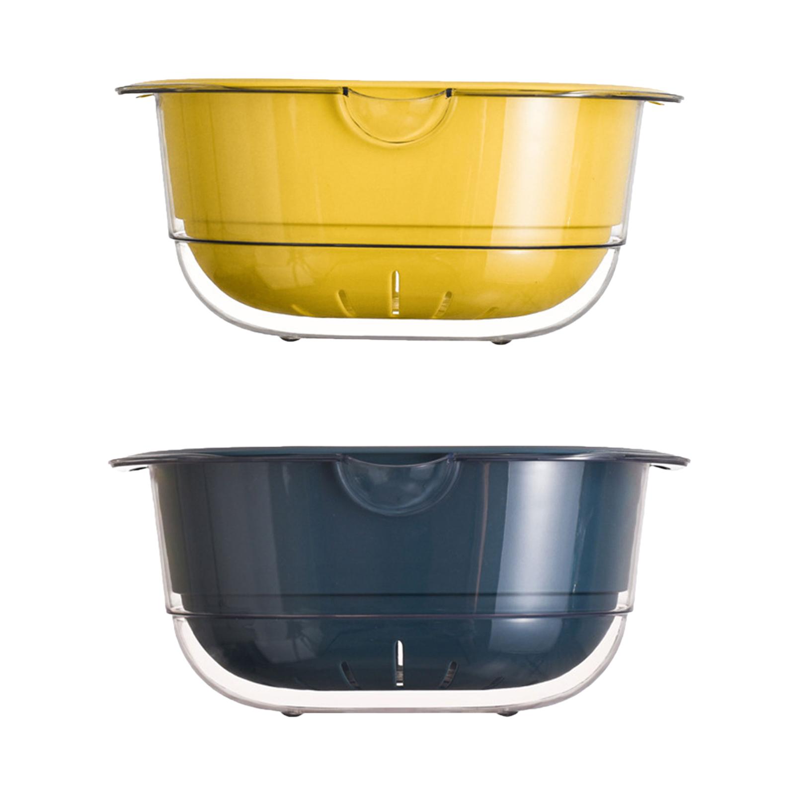 Fruit Draining Basket Fruit Cleaner Bowl for Kitchen Fruits and Vegetable