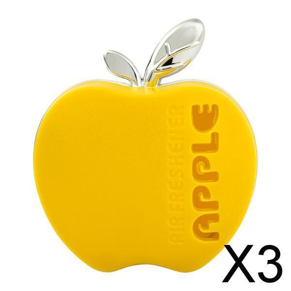 3xCute Car Air Outlet Solid Perfume Balm Freshener Diffuser Fragrance Yellow
