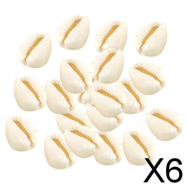 6x20pcs electroplated natural shell conch beads for jewelry making  White