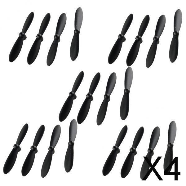 4x20pcs Propeller Airscrew Propellers for Cheerson CX 10 Mini Drone Black