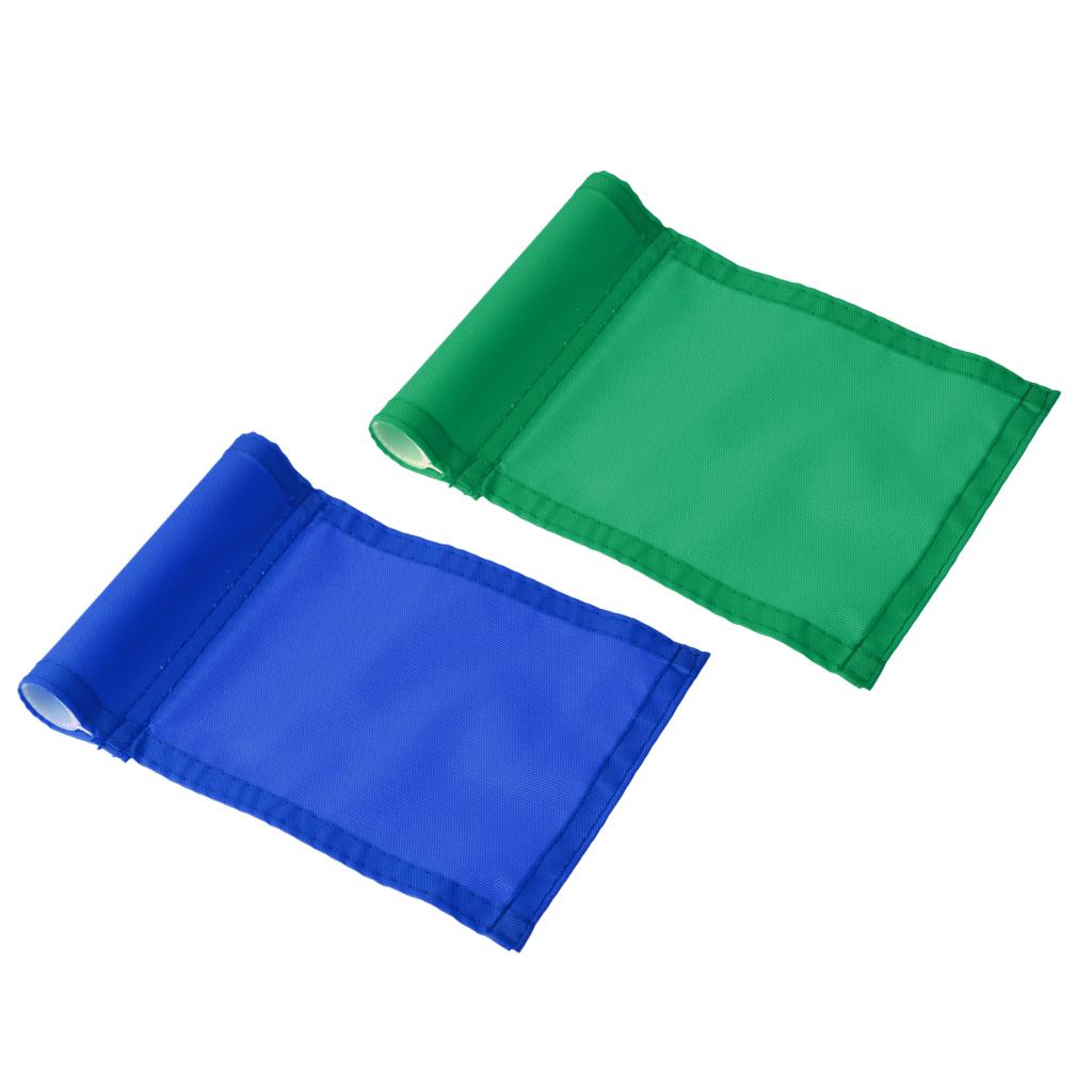 2Pcs Nylon Golf Pole Flag Practicing Putting Green Target Flags 18x13cm