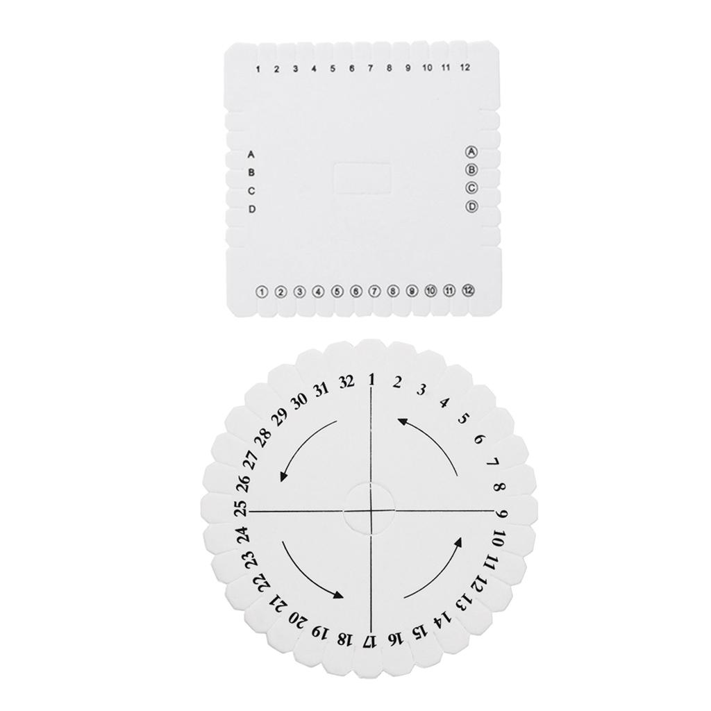 2 Pieces Kumihimo Disc Disk Plate String Knot Beading Handmade Weaving Board