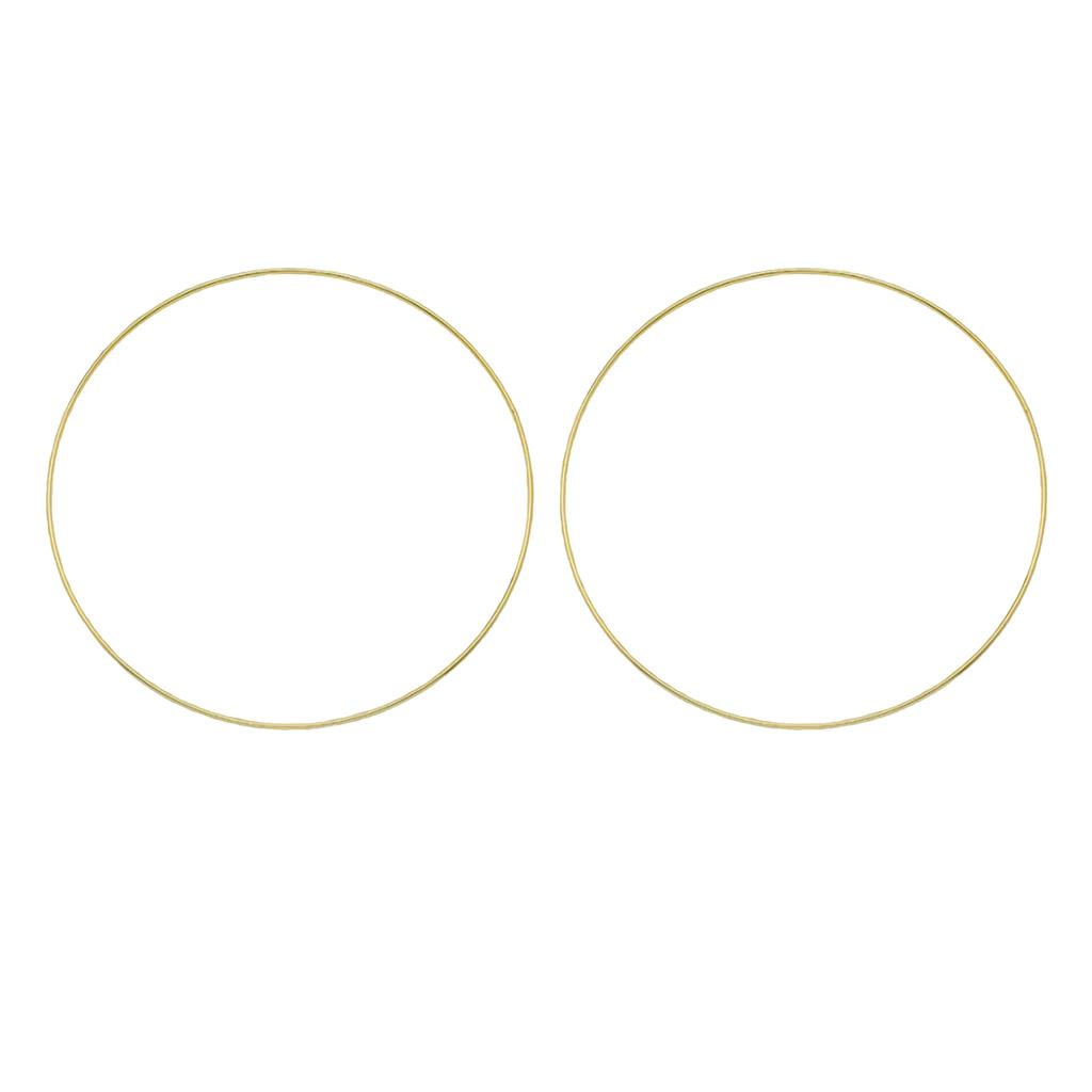 2pcs Gold Metal Dream Catcher Dreamcatcher Rings Wreath Macrame Craft Hoops