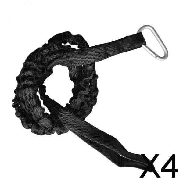 4xHeavy Duty Durable Paddle Leash Fishing Rod Holder Keeper Oar Bungee Clip